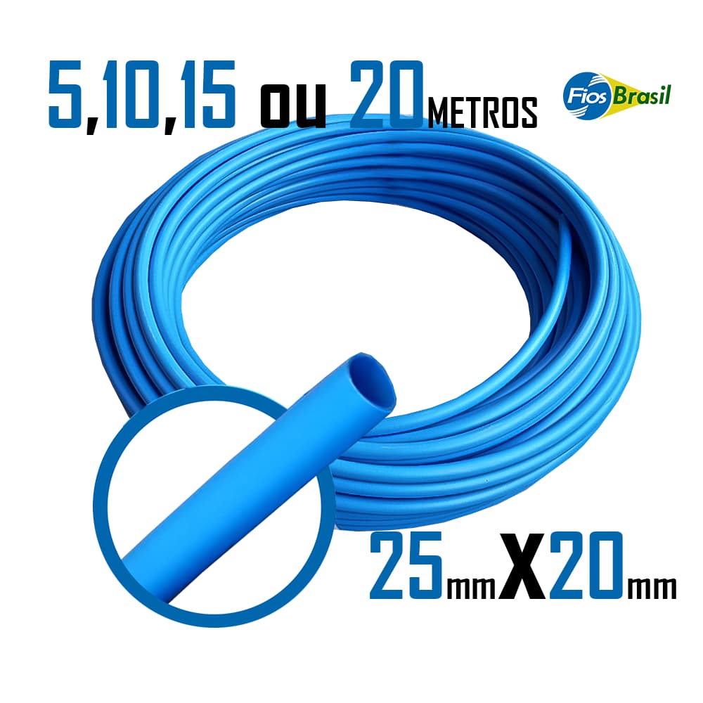 5, 10, 15 ou 20 Metros, Tubo Mangueira d'agua PEAD 1mpa, 25x20mm Padrão Copasa, Sabesp, etc. Saneamento básico.