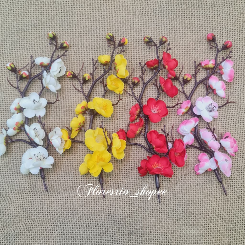 Mini Galho de Cerejeira, Flores de Pessegueiro P/ Decoração Casamento, Arranjos, Decorar Festas e casa