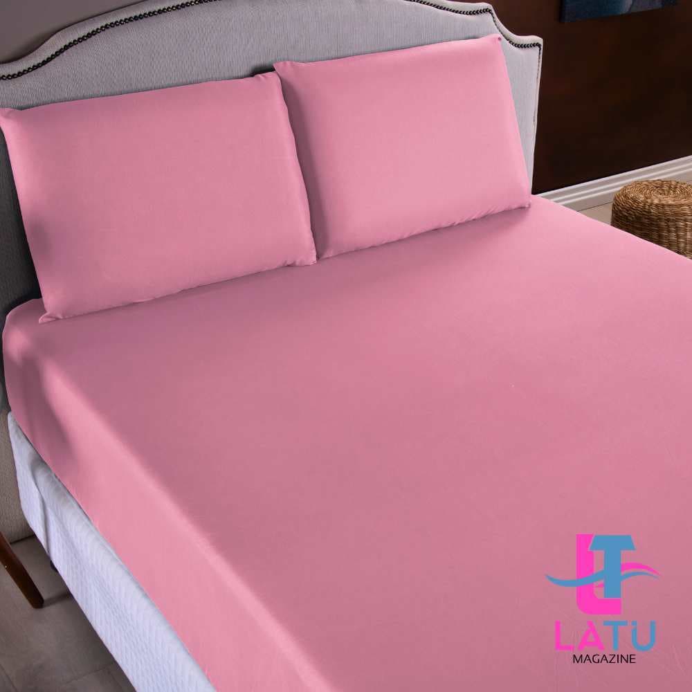 Lençol Avulso 400 Fios com Elástico Toque Suave Cores Lisas Para Cama Solteiro/Casal/Queen/King