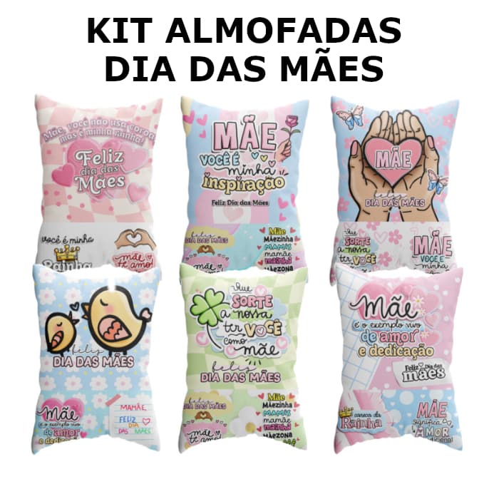 Kit Almofada com Bolso Dia das Mães