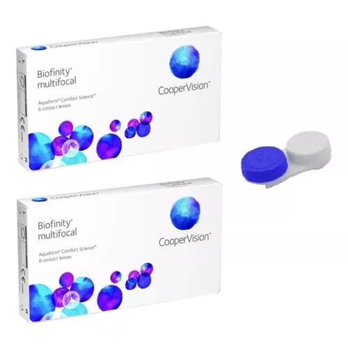 2 Caixas Biofinity® Multifocal Incolor Coopervision com Estojo