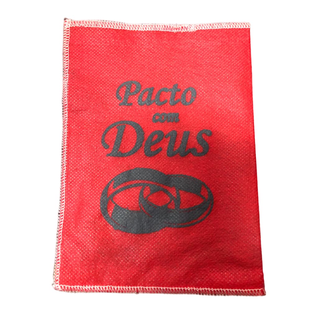 Saquitel TNT - Pacto com Deus - 16x13cm Bordado Overloque