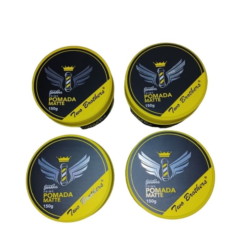 4 Cera Matte Prime 150g Para Modelar e Fixar Cabelo Two Brothers Profissional