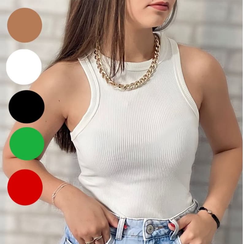 Blusa Regata Feminina Nadador Alça Larga Blusinha Básica