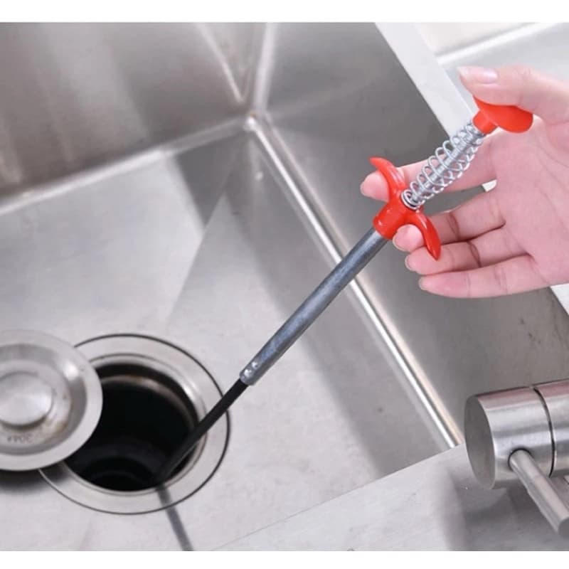 Desentupidor Ralos Pias Flexível com Pegador na Ponta Cozinha 60CM