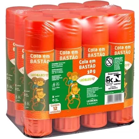 Cola Bastão Leo E Leo Secagem Rápida - Kit 12 Unidades