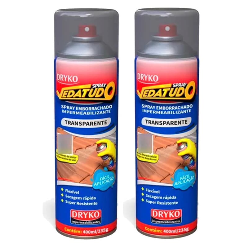 Kit 2 Borrachas Manta Líquida Impermeabilizante Vedatudo 400ml