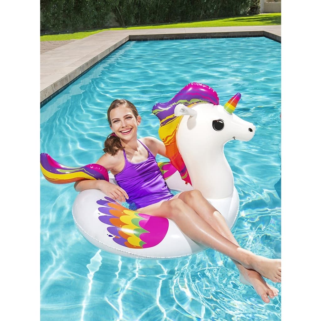 Boia Inflável Circular De Unicórnio Infantil Criança Piscina