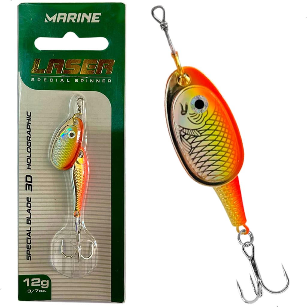 Isca Marine Sports Spinner Laser 8cm 12g Varias Cores Pesca Black Bass, Matrinxa, Tilápia, Traíra, Truta