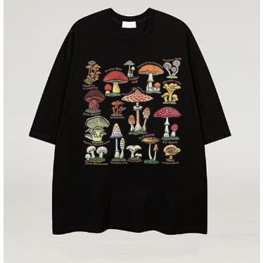 Camiseta Variedade de Cogumelos Novo Unissex!