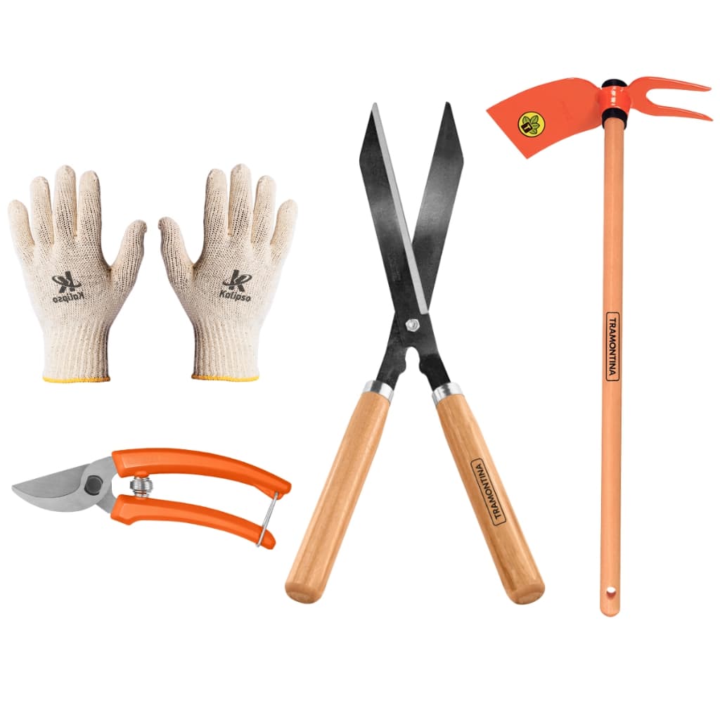 Conjunto Ferramentas Jardinagem Para Poda Com 3 Peças Para Cuidar De Seu Jardim  Tramontina E Luva