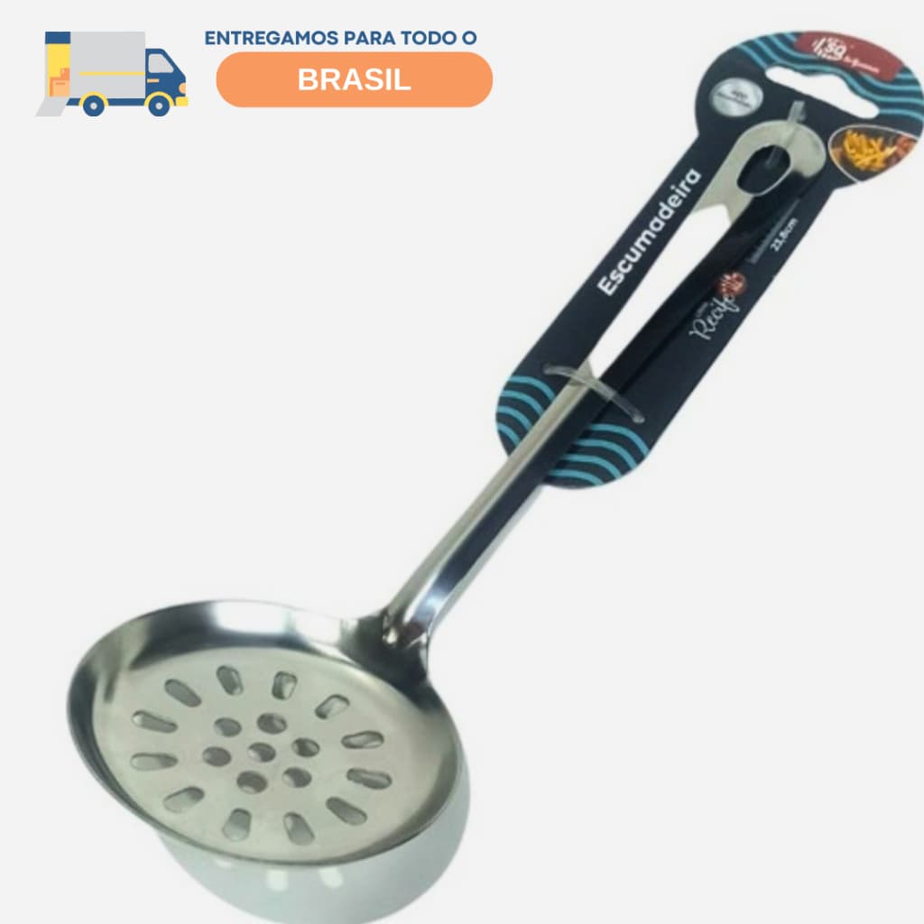 Escumadeira de Aço Inox para Frituras em Geral