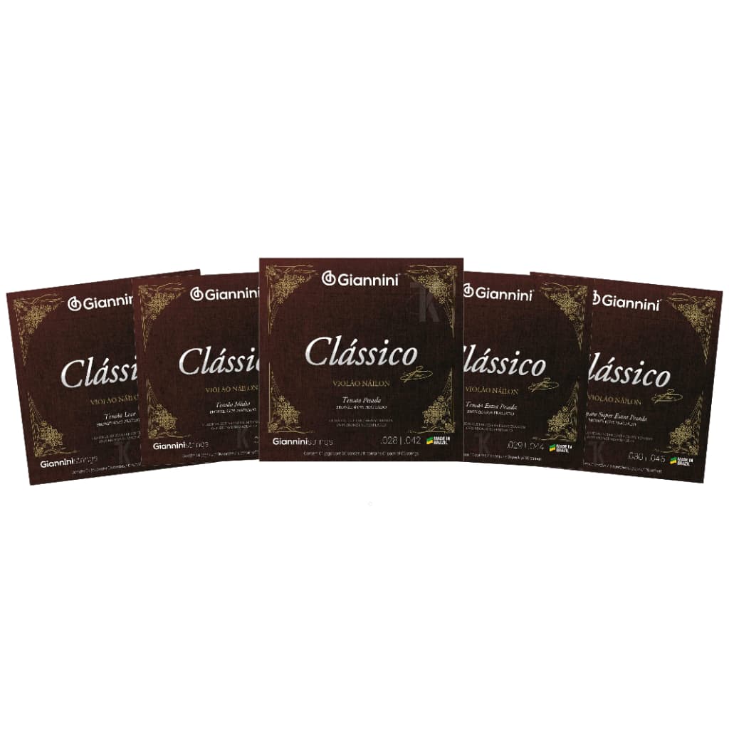 Encordoamento para Violão Náilon 6 cordas Giannini Clássico Bronze 65/35