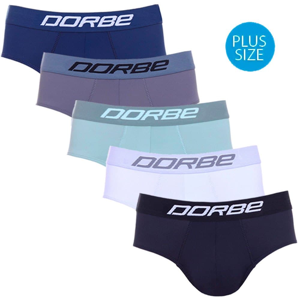 Kit 5 Cuecas Slip Plus Size Microfibra Dorbe Original Masculina Classica Tradicional Clássica Cavada