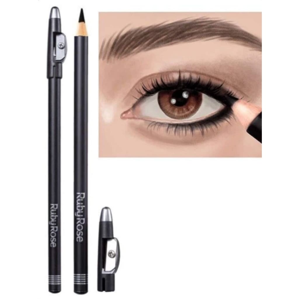 Lápis Delineador de Olhos longa Duração Preto HB-091 - Ruby Rose