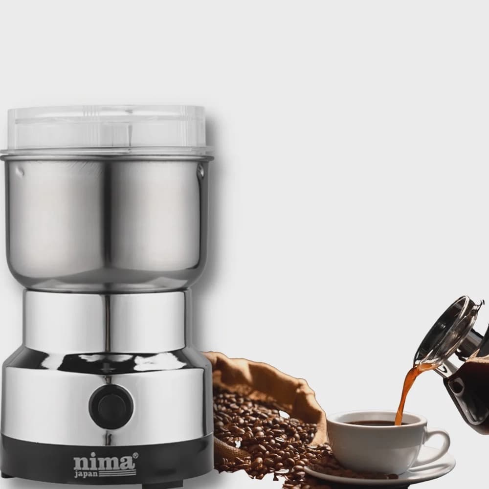 Moedor de café elétrico, moinho de grãos de aço inoxidável, moinho de farinha doméstica