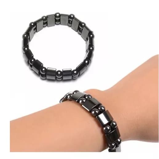 Pulseira Bracelete Magnético Pedra Hematita Pulseira Bracelete Hematita Pedra Natural Unissex