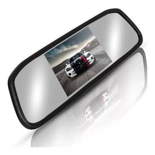Retrovisor Visor Espelho Tela Lcd Veicular + Câmera De Ré