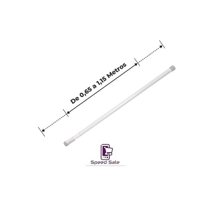 Varão Ajustável Extensível Barra Cortina Banheiro 0,65M X 1,15M