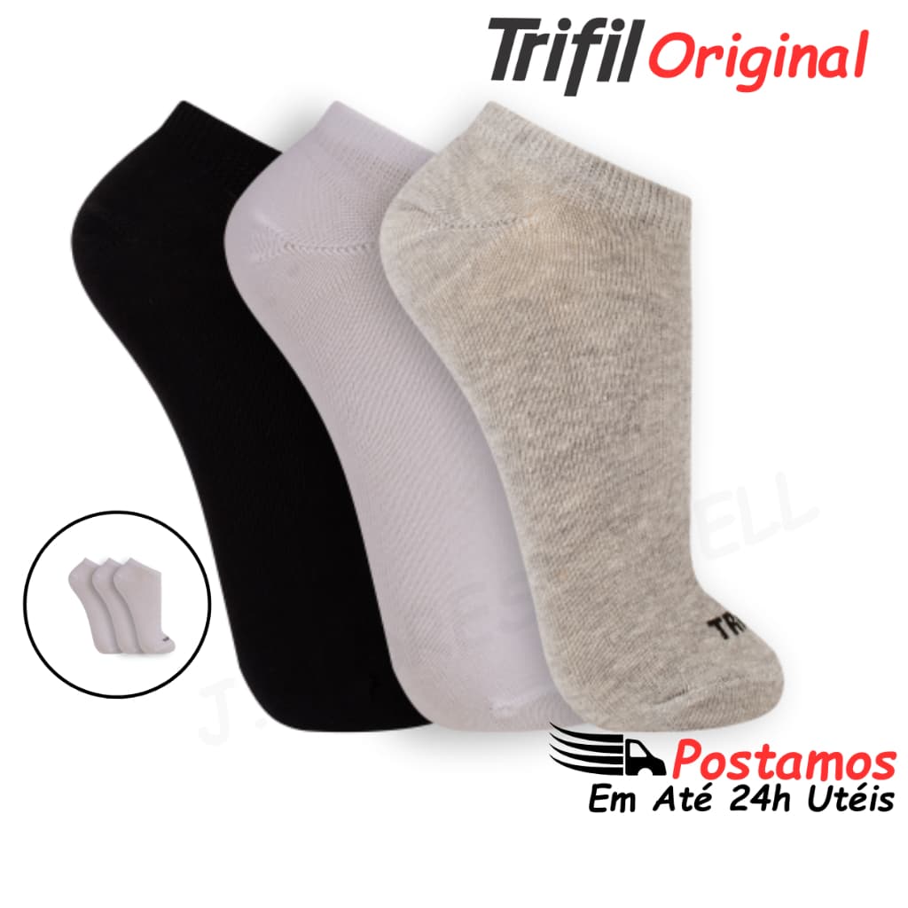 Kit 3 Pares de Meias Cano Baixo Invisível Trifil 6227