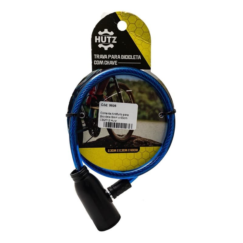 Trava antifurto para bicicleta com chave hutz