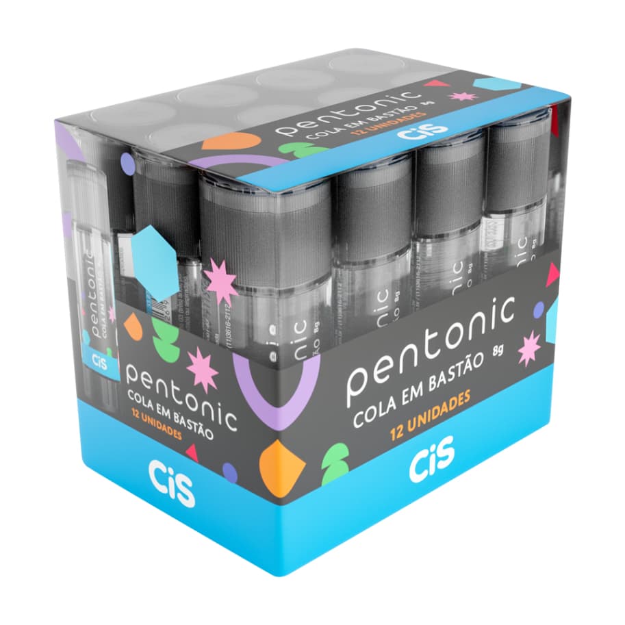 Cola Bastão Pentonic 8g Uso Geral Escolar Artesanato (Kit 2 e 4 Unidades) - Cis