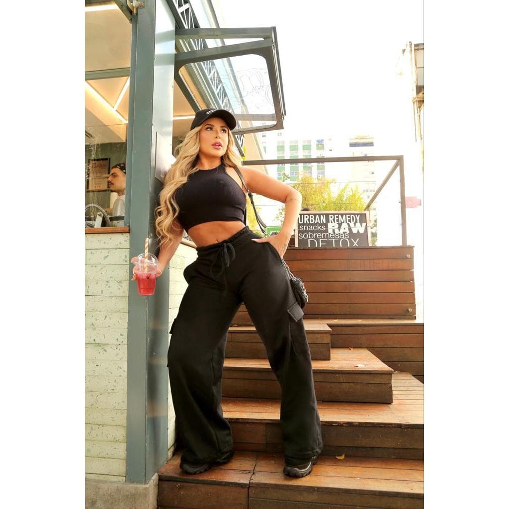 Calça Moletom feminina jogger Inverno Grossa Quentinha Calça Jogger Novo Modelo .!