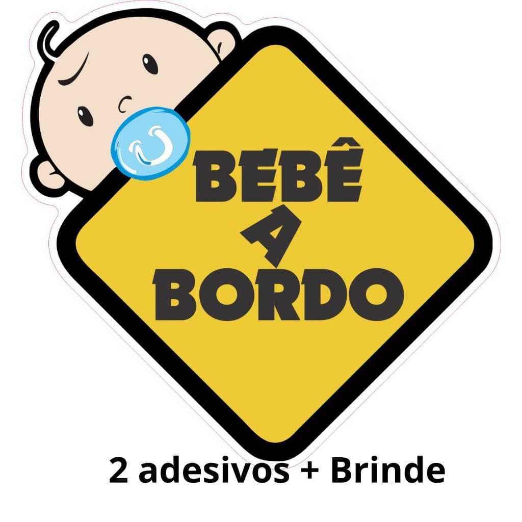 Lindo adesivo Bebê a Bordo Carro Kit com 2 Peças + Brinde