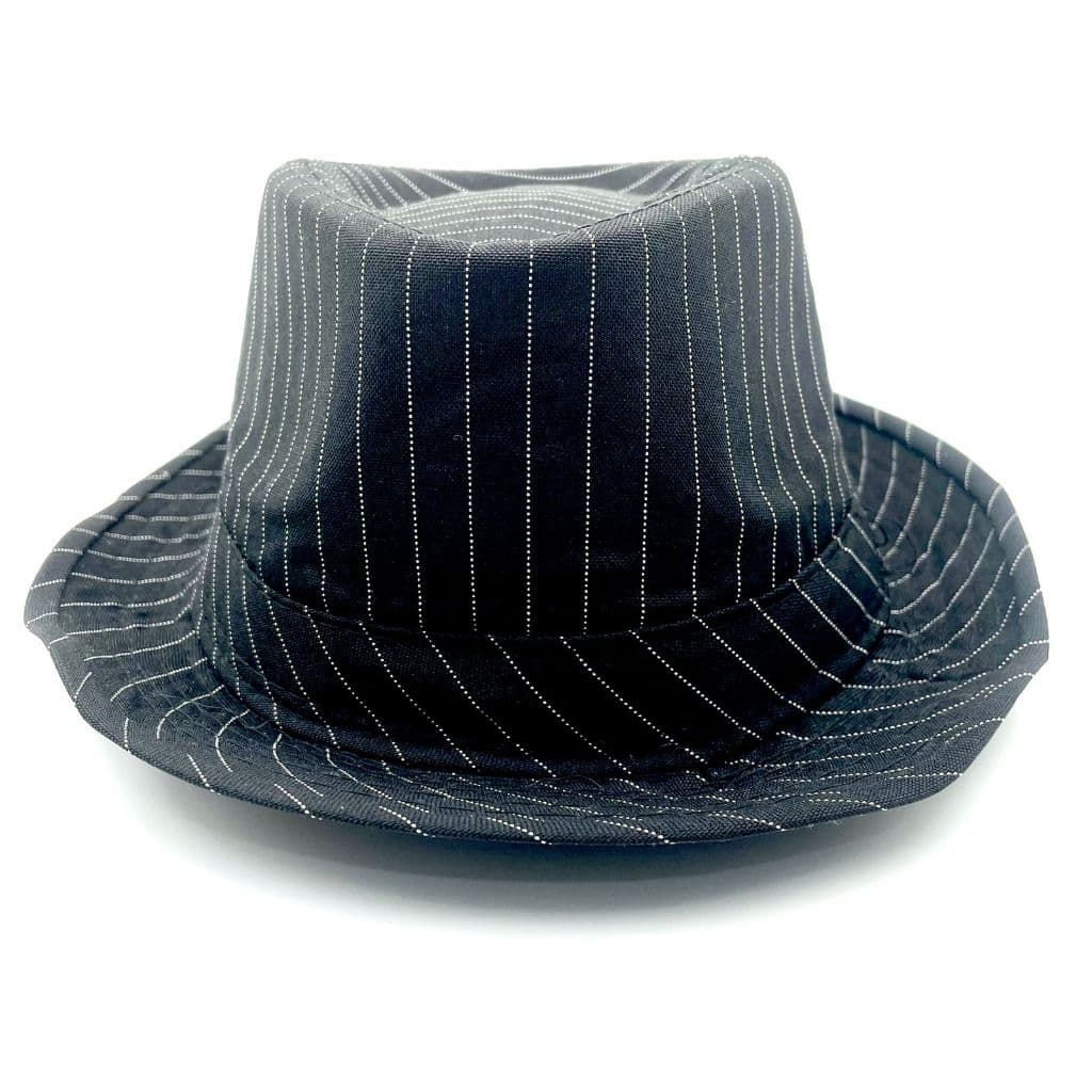 Chapéu Masculino Feminino Casual Preto Listrado Charmoso Luxo Aba Curta