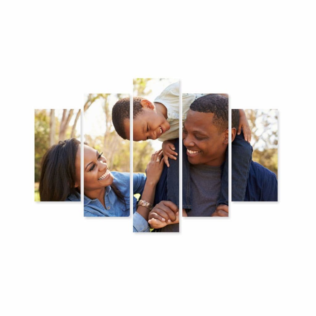 Quadro Personalizado com Foto | 5 Peças Decorativo 80x50 cm
