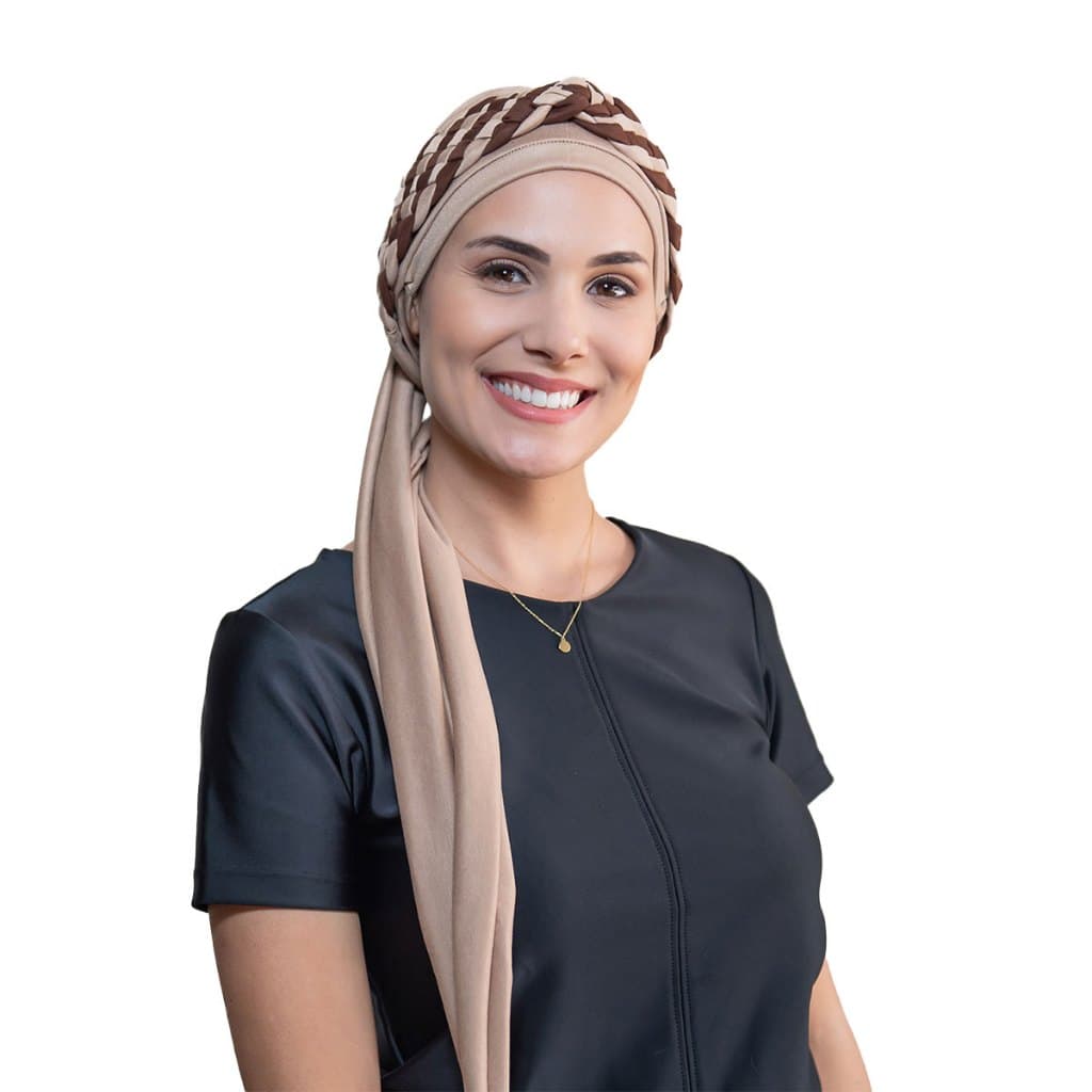 Turbante com Tiara Elos de Trança Larga na cor escolhida
