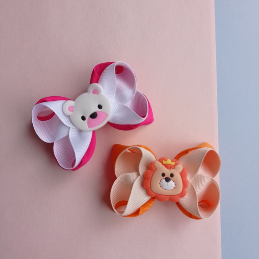 Laço com bico de pato - Lacinhos de cabelo infantil menina - Laço Manu