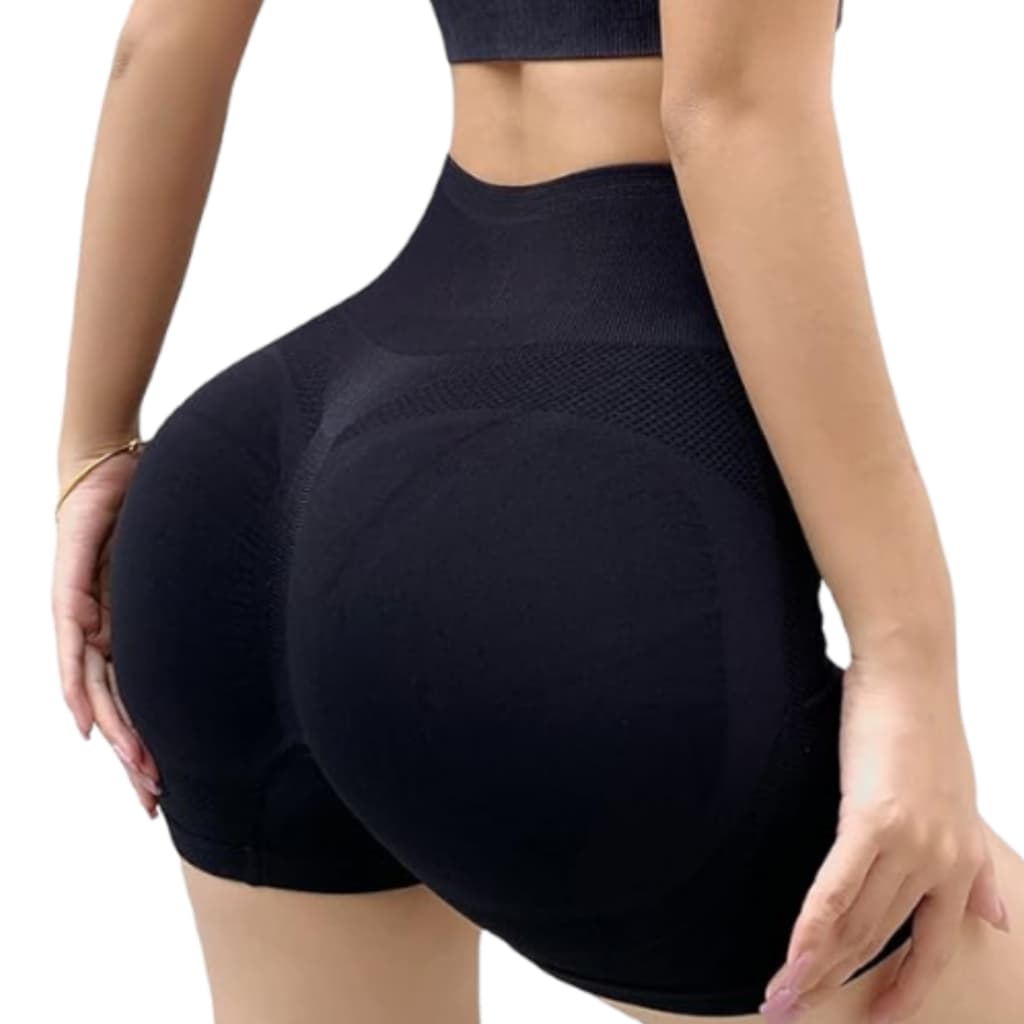 Short Legging Academia Curto Feminino Levanta Bumbum Sem Costura Cintura Alta Short Fitness Empina Bumbum Short Modelador Para Academia Short Levanta Bumbum Esportivo