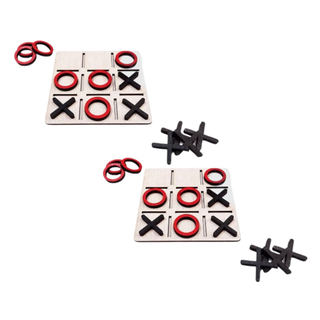 Kit Jogo da Velha 10cm PINTADO 25 UNIDADES / Tabuleiro de Brinquedo / Presente Lembrancinha em MDF