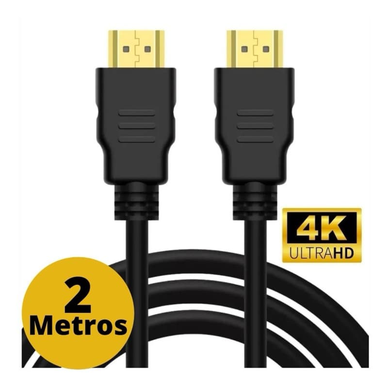 Cabo Hdmi 2.0 4k 3d Ultra Hd 2 Metros Blindado Tv Pc