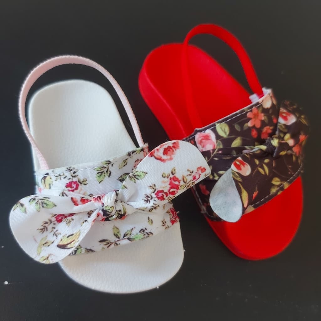 chinelo Slide Infantil Menina  De Laço Baby Super Leve