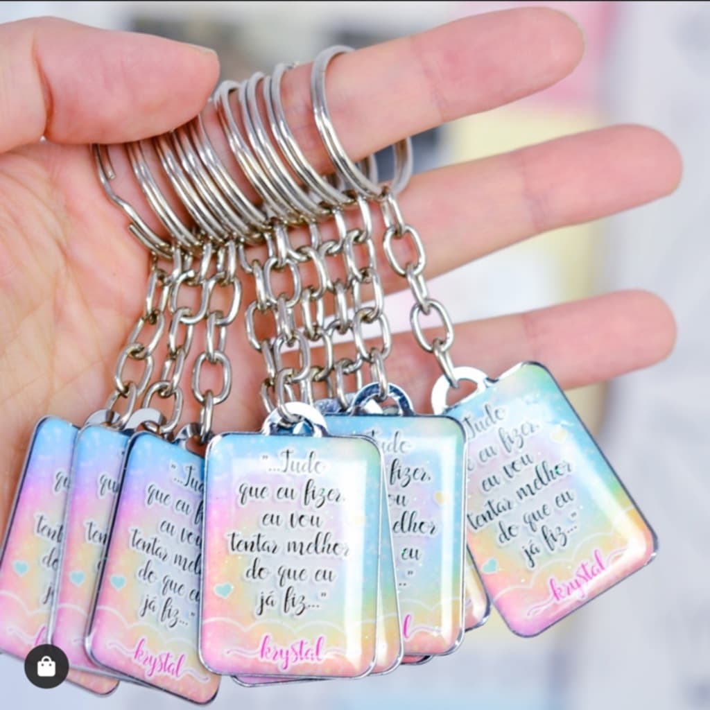 Chaveiro personalizado resinado (10 unidades)