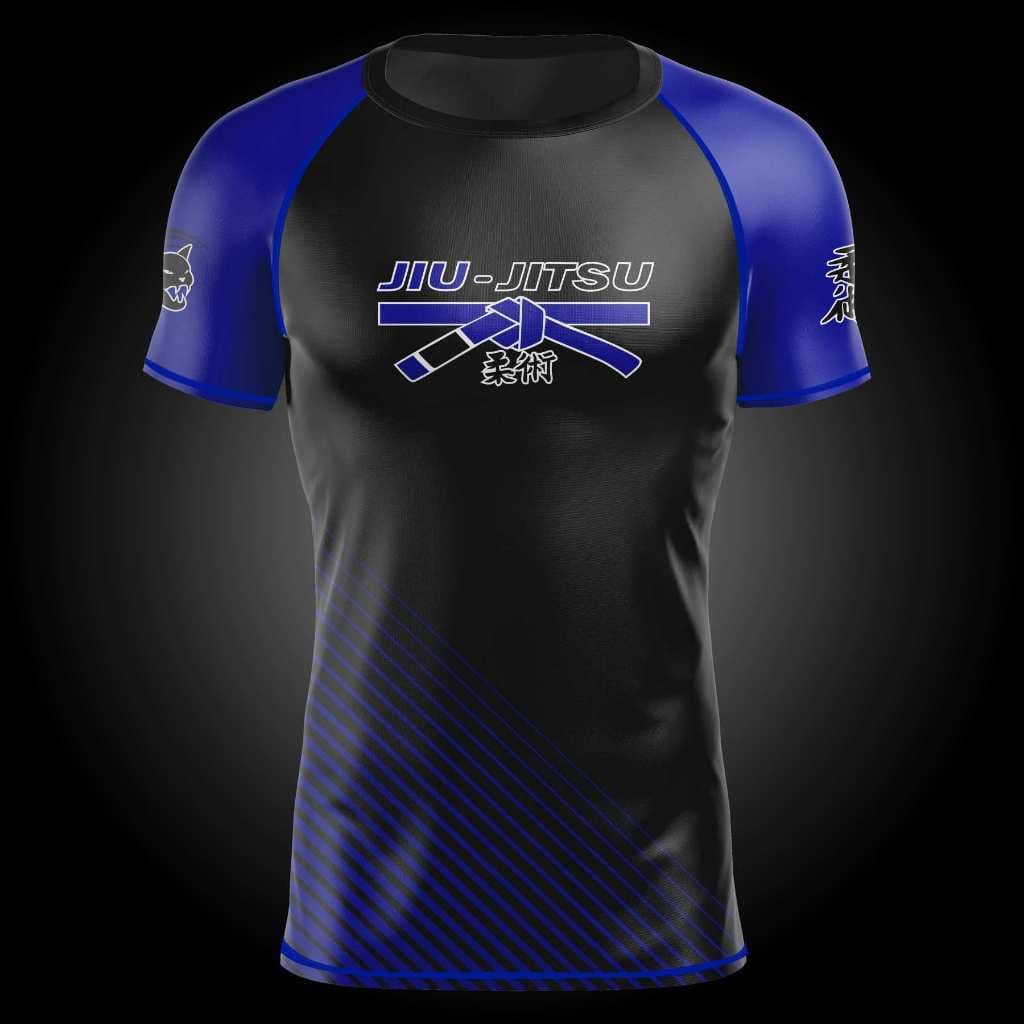 Rash Guard Segunda Pele Manga Curta Jiu-Jitsu - Faixa Azul
