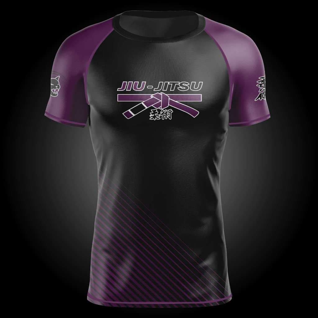 Rash Guard Segunda Pele Manga Curta Jiu-Jitsu - Faixa Roxa