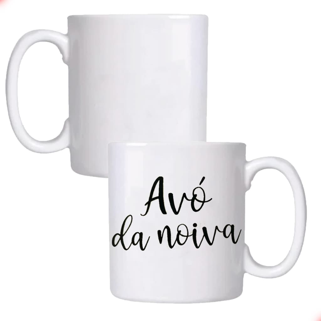 1 Caneca De Porcelana De 310ml Avó E Avô Da Noiva E Noivo