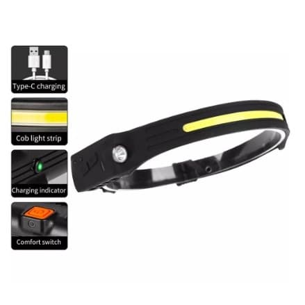 Lanterna de cabeça Recarregável Led Corpo Motion Sensor Cabeça Lanterna Camping Torch Light Lamp Com Usb MT029/MT105 C3 B13