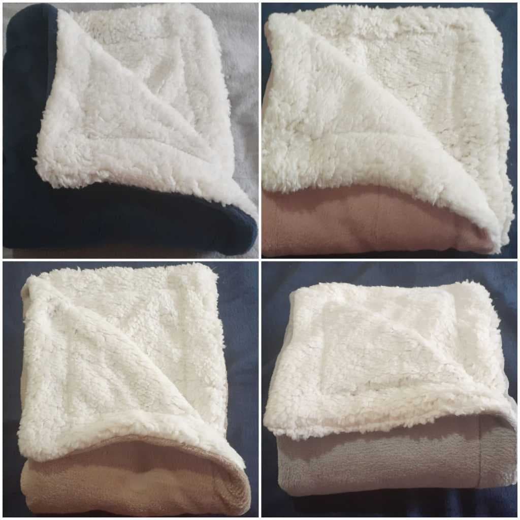 Mantinha/Cobertor Para Bebê/Pet Com Sherpa Dupla Face 1.00 m. x 0.80 cm. Antialérgica