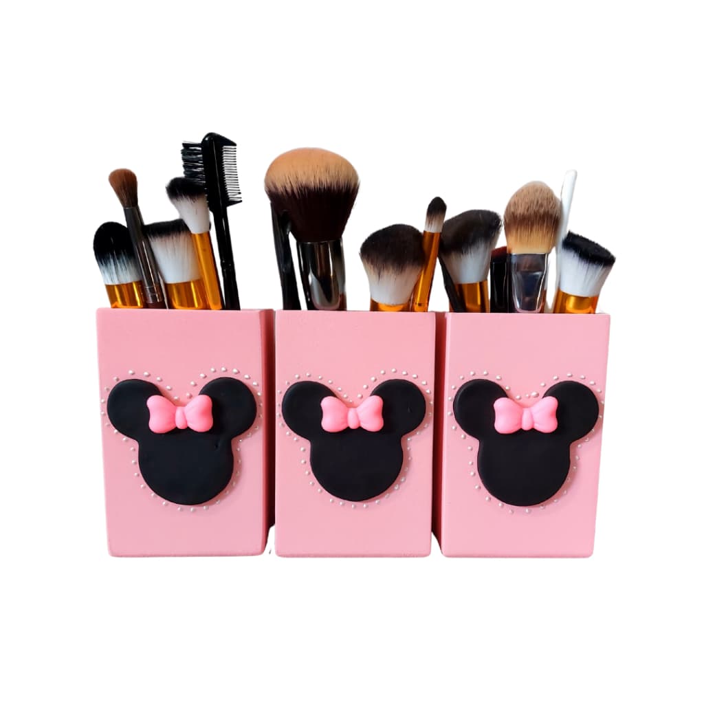 Kit organizador porta pincel de maquiagem