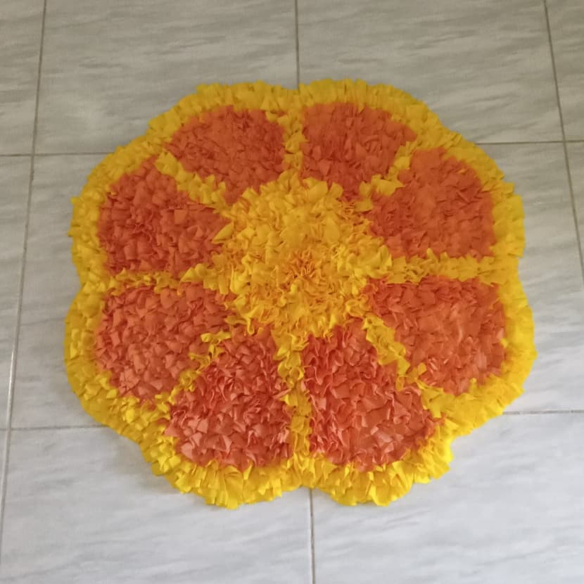 Tapetes fru-fru de porta 74x74cm malha, elanca light, forro jeans para sala ou quarto