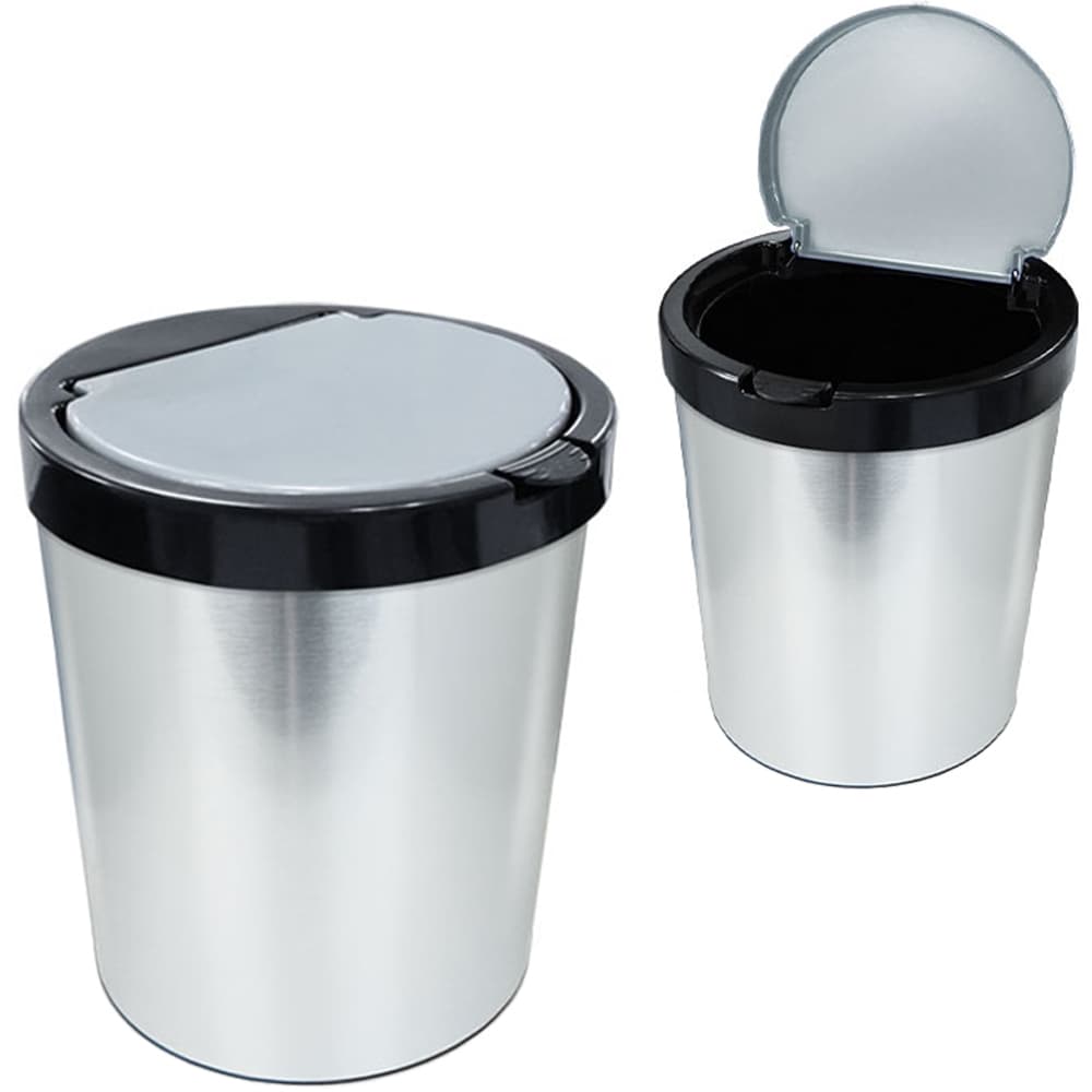 Lixeira De Plástico Redonda Com Tampa Click 10L