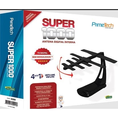 Antena Digital Super 1000 Interna Uhf - Primetech