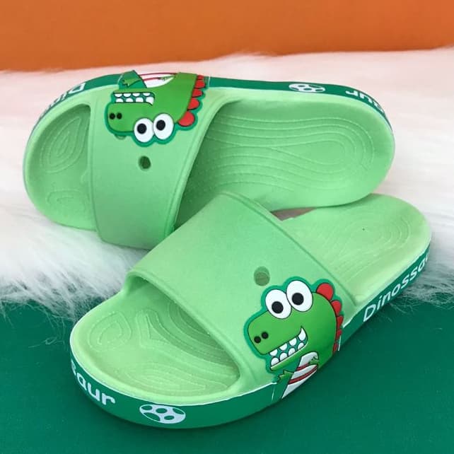 Sandália Infantil Dino Slide Menino e Menina Sandália Casual Chinelo Criança Dinossauro Masculino e Feminino