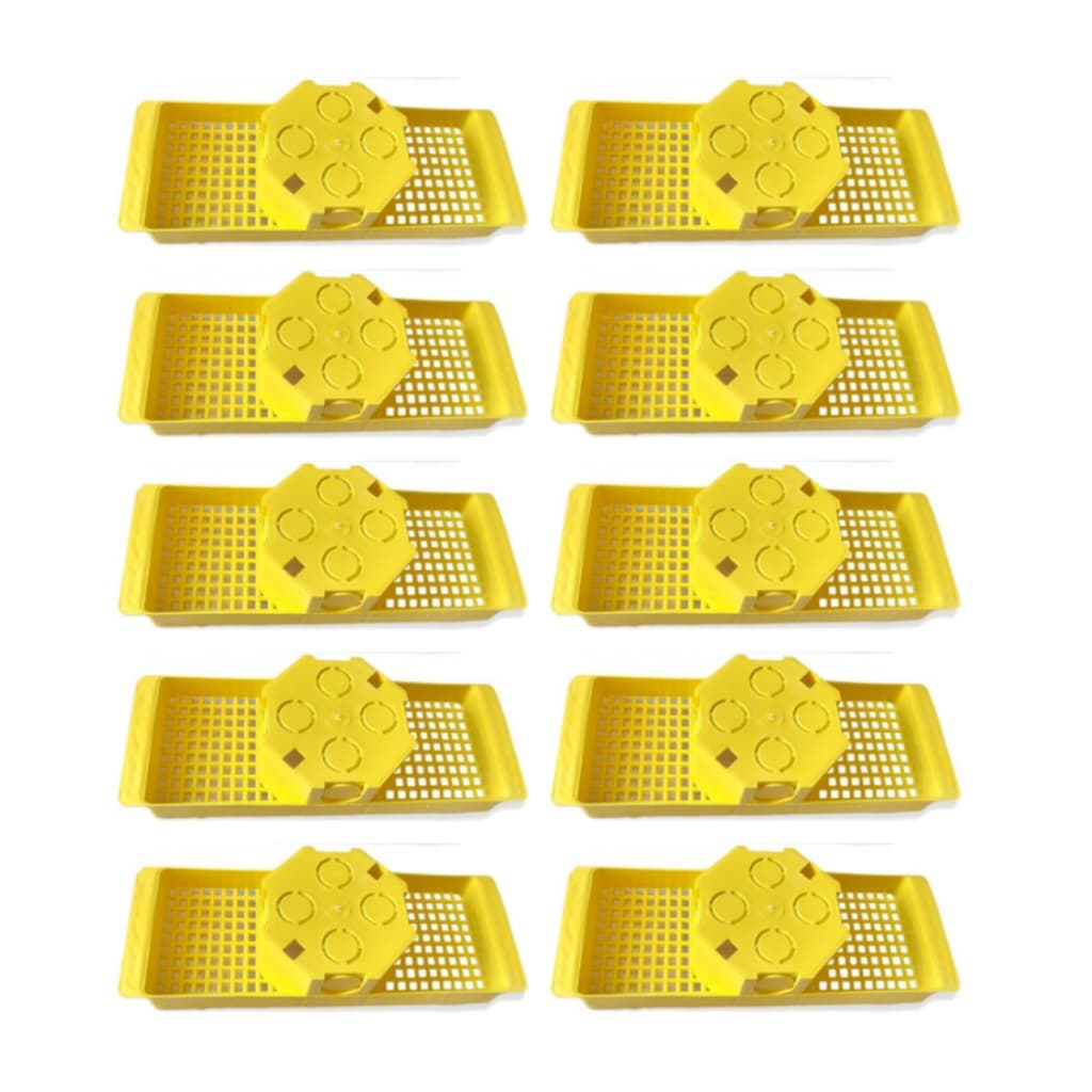 10 Caixa Caixinha De Luz Para Teto Com Suporte Laje 25cm Brascom Amarela Antichamas - Promoção