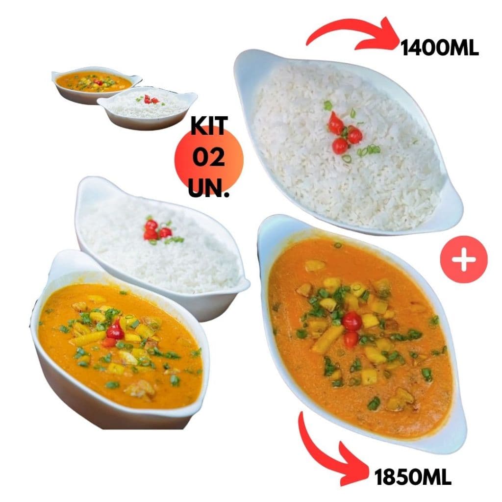 Kit Jogo 02 Assadeiras Travessas Marinex 1,85LT+ 1,4LT Vidro Branco Resistente Oval Refratario Bar Buffet Restaurante Mesa Posta Servir Jantar Almoço Sobremesa Conjunto