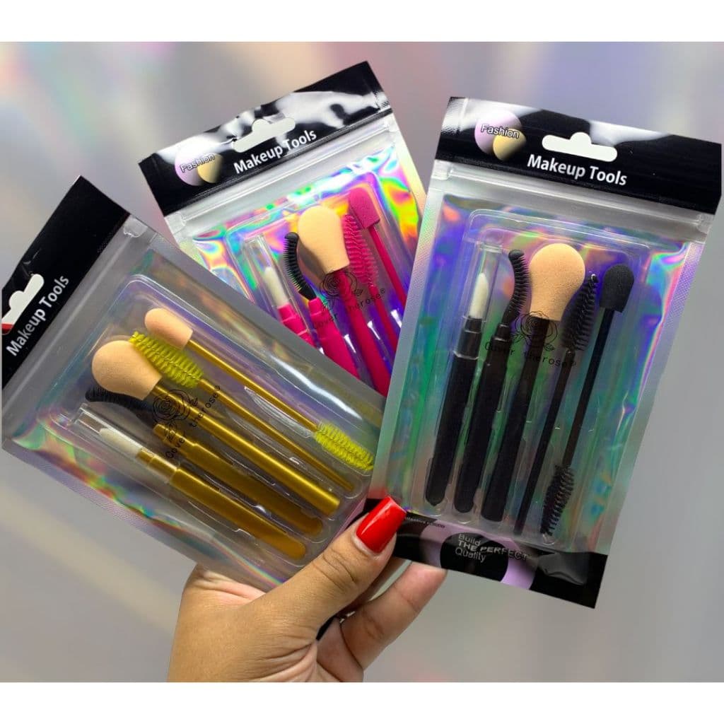 Kit De Pincéis De Maquiagem 5 Peças  Para Cosméticos / Sobrancelha / Área dos Olhos